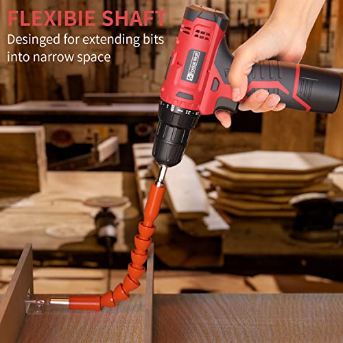 Fadakwalt Cordless Drill Set, 20V Electric Power Drill with Battery And Charger - color: 12v Drill (Red)