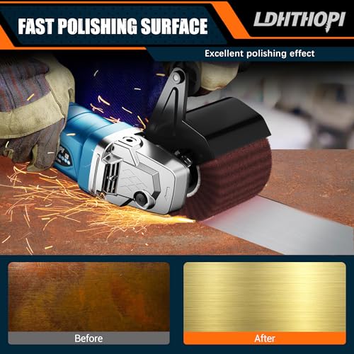 LDHTHOPI 1800W Burnishing Polishing Machine, 110V Handheld Electric Stainless Steel Polisher, 8 Variable Speed, 3100RPM for Metal, Stainless Steel, Wood