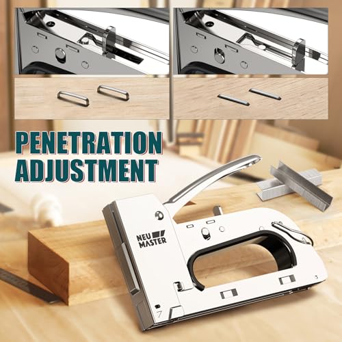NEU MASTER All Steel Staple Gun, Wood Stapler Gun with 4000 Staples - style: All Steel Staple Gun