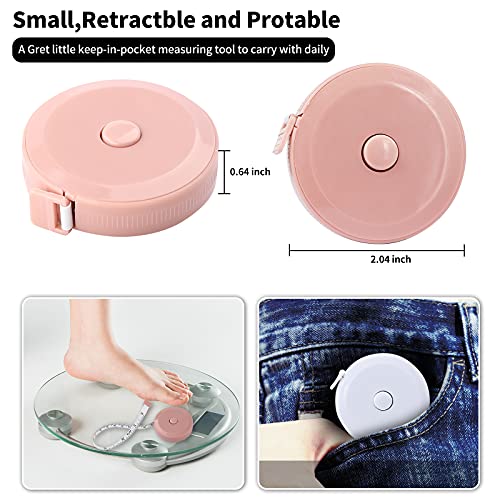 12 Pack Soft Retractable Measuring Tape - Tape Measure for Body Measuring Metric Tape Measure Double Scale for Body Fabric Sewing Tailor Cloth Knitting Home Craft Measurements - color: 12 pack
