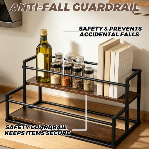 QTLCOHD 2 Tier Liquor Bottle Display Shelf