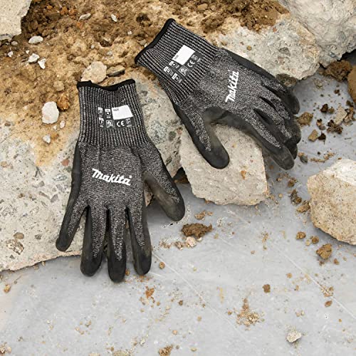 Makita Unisex FitknitÂ T 04145 Advanced FitKnit Cut Level 7 Nitrile Coated Dipped Gloves