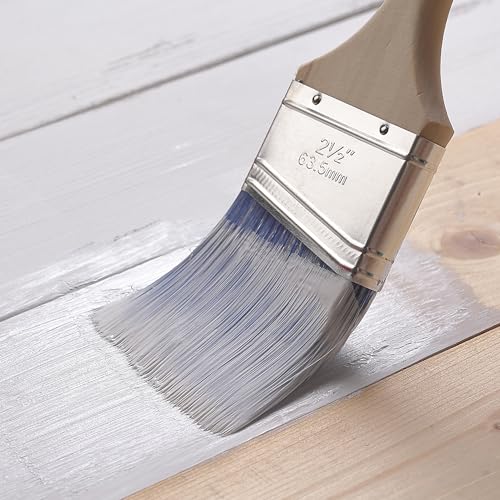 Bates 1-Inch Paint Brushes - 12 Pack, Treated Wood Handle, Stain & Wall Brush - color: Wood Handle, size: 12 Pack, 1"