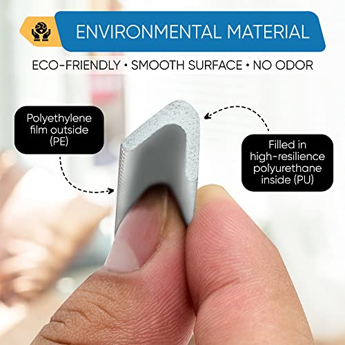 Adhesive V Shape Weatherstrip, Weather Stripping Door Seal Strip Foam Door Frame Insulation Side Jamb Bottom Groove Gap Filler Soundproof V Weatherstripping (White, 1/2 in x 1/2 in x 26 Ft) - color: White