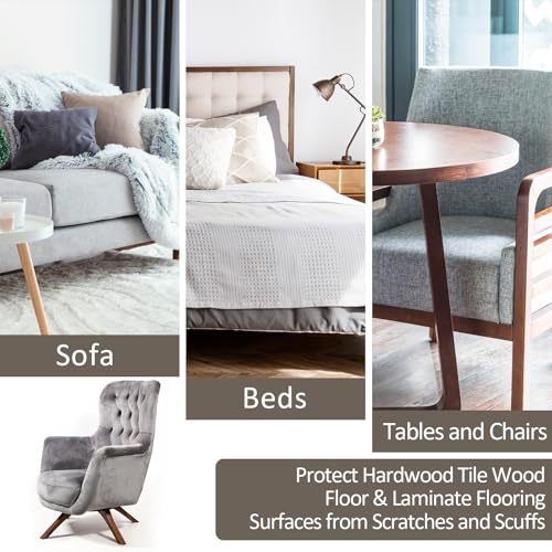 20pcs 3.5 Inch Furniture Sliders, Square Sliders for Moving Furniture