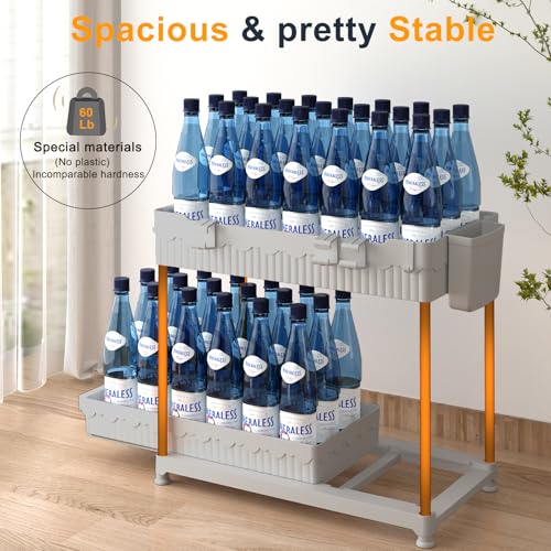 Sevenblue 3-Pack 2-Tier Under Sink Organizers with Sliding Drawers - color: Gray, size: 14.8 Inch