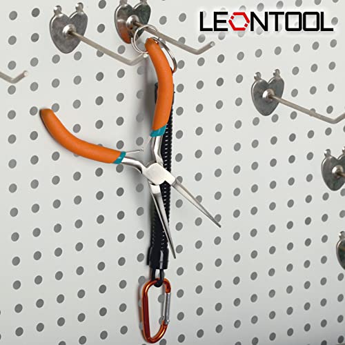 Mini Needle Nose Pliers For Jewelry Making With Smooth Jaw 6 Inches Needle Remover Pliers With Lanyard Small Needle Nose Pliers For Bending Wire and Small Object Gripping - style: Straight Needle Nose Plier