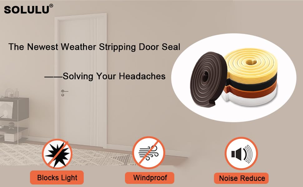 Rip-to-Fit Weather Stripping – 20 Feet, 5-Layer Adjustable Self-Adhesive Weather Seal Strips Fits Big Gaps(0.04-0.59 Inch), for Door Frame Door Insulation Strip Waterproof, Transparent. (White) - color: White