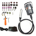 Flex Shaft Grinder Carver Rotary Tool Hanging Carving Multi-function Metalworking Tools, Foot Pedal Control, 30pcs, for carving, buffing, drilling, polishing, sanding, cutting, cleaning - style: 380W, 0.3-4mm Chuck
