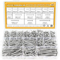 545 Pieces #4#6#8#10#12 Wood Screws Set, Phillips Countersunk Head #4#6#8#10#12 Self-Tapping Screws Assortment Kit, 304 Stainless Steel - size: Wood Screws Kit (#4#6#8#10#12), style: Phillips Countersunk Head
