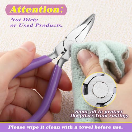 SPEEDWOX Mini Bent Nose Pliers, Micro Jaw Tools for Jewelry Making & DIY - style: Bent Nose Pliers