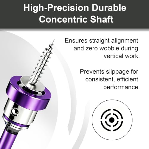 6pcs Drywall Screw Setter Set, 1/4" Hex Adjustable Depth Positioning Bits with Magnetic Bit Holder Extension Bar, Magnetic Positioning Screwdriver Bits, for Sheetrock and Plasterboard Screws (Purple) - color: Purple