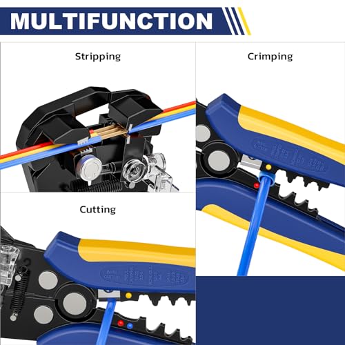 haisstronica 8PCS Quick Change Crimping Tool Kit, 6 Dies, Stripper