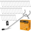 ELEAD 105-Piece 4 Inch Pegboard Hooks, Heavy Duty Peg Board Organizer Accessories, Peg Board Tool Hangers Fit for 1/4" and 1/8" Pegboard Hanging Tools Garage, Workshop, and Craft Storage - style: 105-Piece 4 Inch
