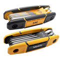 MULWARK 17pcs Folding Allen Wrench Set | Metric & Standard SAE - Key Tool 2 Pack Portable Hex for Basic Home Repair and General Applications - style: Ergonomic,Foldable,Portable