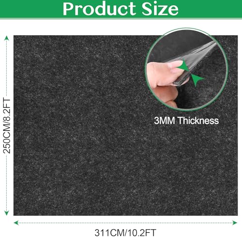 ToLanbbt Outdoor Storage Shed Floor Mat, 10.2 x 8.2 FT Waterproof Carport Mat, Washable Furniture Pad with Non Slip Backing for Dust, Oil, Protection, Storage Shed Not Included - size: 10.2 x 8.2FT