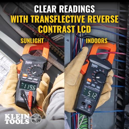 Klein Tools CL710 Digital Clamp Meter, Auto Ranging TRMS, AC/DC Volt/Current, LoZ, Continuity, Frequency, Capacitance, NCVT, More 1000V - size: Clamp Meter