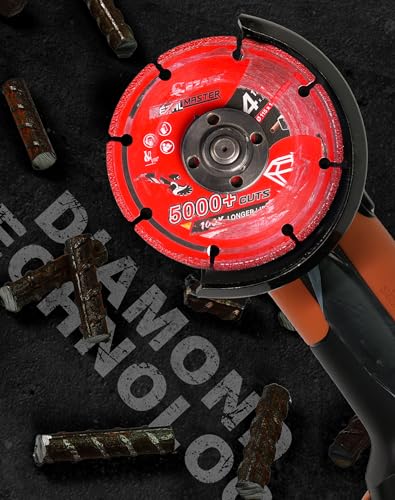 EZARC Diamond Cutting Wheel 4 1/2 x 7/8 Inch for Metal, Cut Off Wheel with 5000+ Cuts on Rebar, Steel, Iron and INOX - style: 4 1/2 x 7/8 Inch