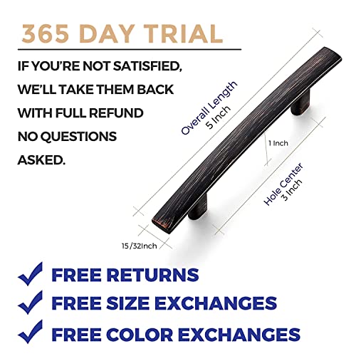 Ravinte Oil Rubbed Bronze Cabinet Pulls Cabinet Handles 3 Inch CC 30 Pack - color: Oil Rubbed Bronze