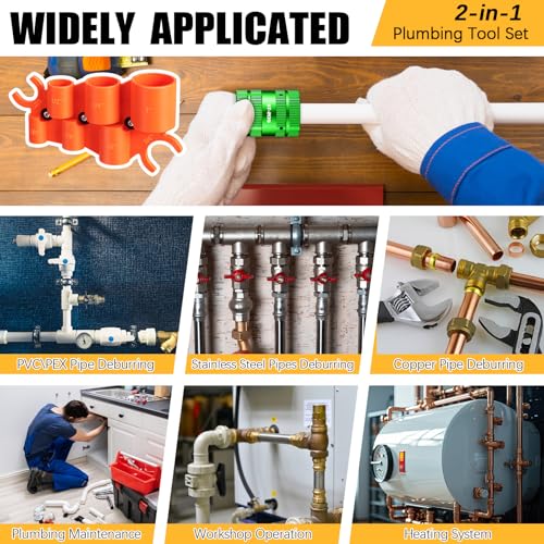 Dreyoo PEX Deburring with Depth Gauge for Copper Pipe