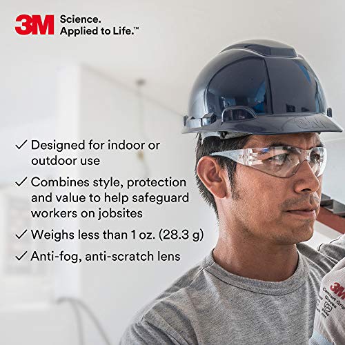 3M Safety Glasses, Virtua, Clear Lens, Clear Frame, ANSI Z87 - size: Pack of 20, style: Anti-fog, Anti-scratch