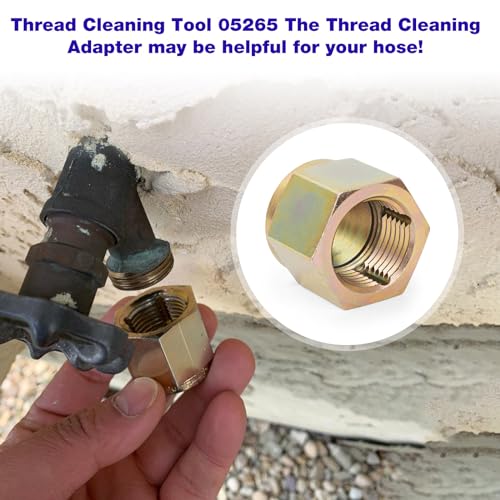 JIOTAR 05265 Thread Cleaner Adapter Tool for Any Common Household Outdoor Faucet to Hose Adapter, Thread Repair Cleaning Tool, Thread Cleaner Faucet Wrench Tool, Garden Hose Thread Chaser
