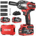 1/2" Cordless Impact Wrench 1107Ft-lbs(1500N.m) with 21V 2 Battery - color: Large