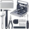 HOTO 16-Piece Home Tool Kit, Basic Hand Set with Portable Storage Box