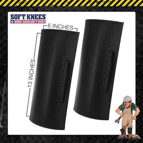 Soft Knees XL No-Strap Knee Pads, 6" x 13", Double Knee Work Inserts - size: XL, 6" x 13"