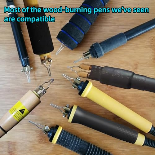 FIRElood Wood Burning Kit,Wood Burning Tips Wood Burner tip,Burning Tool Wood Burning High impedance Nickel-Chromium Wire Pen tip Wood Burning Tool Pen tip nibs for Writing Instruments Pen nibs