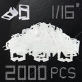 Tile Leveling System Clips 1/16 Inch 2000pcs Tile Leveling Spacer DIY Tiles Leveler Spacers 1.5mm Tile Tools Set Tile Leveling System for Professional Ceramic Stone Installation - size: 2000pcs 1.5mm Tile Leveling Spacers
