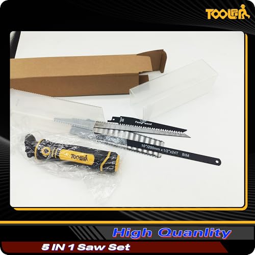 5-In-1 Multi-Blade Handsaw for Woodworking Tools (Japanese/Drywall/Hacksaw) - color: 5-in-1 Yellow