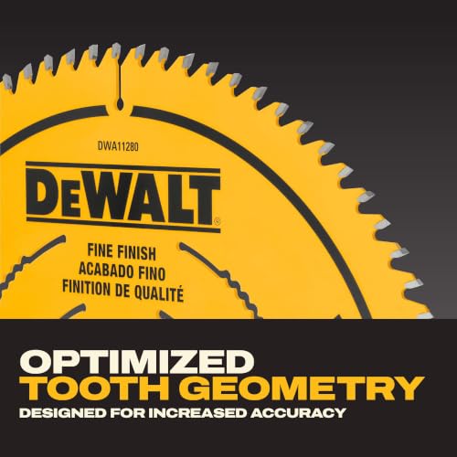 DEWALT 12 Inch 80T Carbide Circular Saw Blade, Fine Finish Saw Blade (DWA11280) - size: One Size