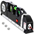 Laser Level Line Tool, Multipurpose Laser Level Kit Standard Cross Line Laser leveler Beam Tool with Metric Rulers 8ft/2.5M for Picture Hanging cabinets Tile Walls by AikTryee. - color: Red Laser