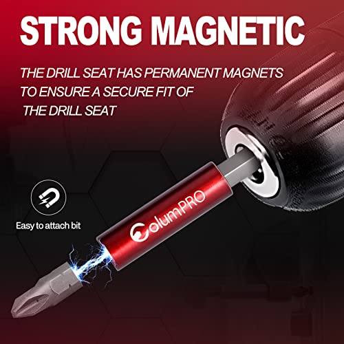 20PCS 1/4" Strong Magnetic Extension Bit Holder,Hex Shank S2 Steel Magnetic,Screwdriver Extension,Quick-Change Hex Shank Set - size: 20PCS