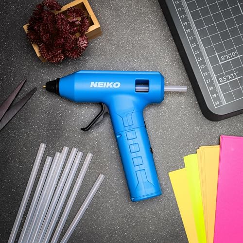NEIKO 10582A Cordless Glue Gun, 20W Rechargeable Hot Glue Gun, 20 Glue Sticks Included, Wireless Anti Drip Nozzle Mini Glue Gun for Arts and Crafts, Mini USB Charging Port, Insulated Nozzle - style: Cordless Quick Heating Glue Gun