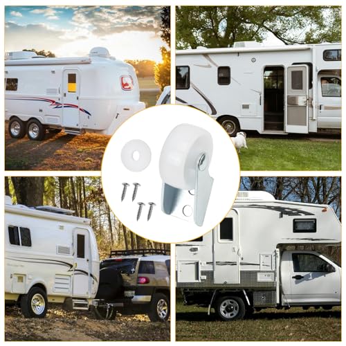 RV Door Awning Roller Wheel Replacement for JR Products 05004 Track, Universal Camper Screen Door Shade Parts, Travel Trailer Awning Replacement,Camper Canopy Roller Protector, Disc
