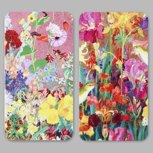 qianshan 40Pcs Empty Half Pans Watercolor Tin Palette with Magnetic Stripe - color: Oil Painting Flowers