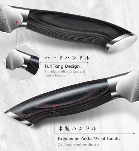 Kitchen Paring Knife 4“, Japanese Powder Steel 63 HRC - size: 4"
