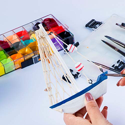 Transon Artist Paint Brush Set of 12 for Watercolor Acrylic Gouache Oil and Tempera Painting - size: Grey 12PCS
