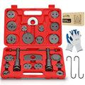 GOOACC 22pc Disc Brake Caliper Compression Tool Set w Hangers Gloves Red - color: 22pc Brake Caliper+Gloves+Hangers Red