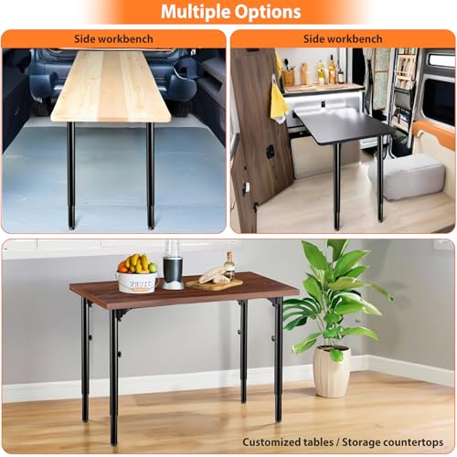 Folding Adjustable Table Legs 2 PCS for Outdoor Camper, RV - size: Adjustable Height - 22.5”- 34.5”