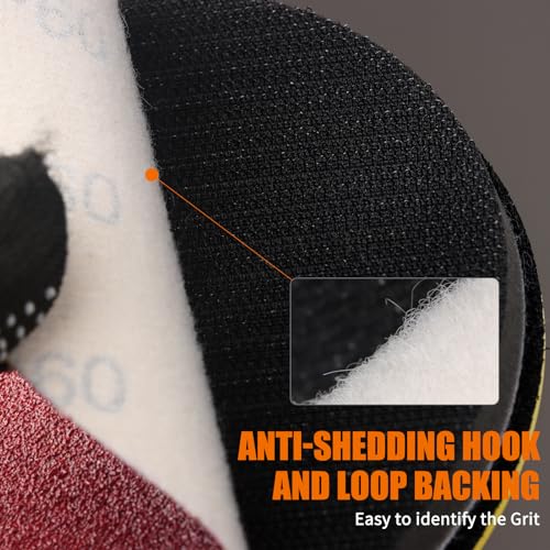 Pomsare 114PCS Angle Grinder Sanding Discs Polishing Pad Kit, 5 Inch Hook and Loop Foam Backing Pad, Drill Sanding Angle Grinder Attachments with 5/8-11 Threads for Metal Wood Grinding 40-1000 Grits - style: Premium 5 Inch 114 PCS