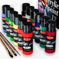 Acrylic Paint Set of 12 Colors 2fl oz 60ml Bottles,Non Toxic 12 Colors Acrylic Paint No Fading Rich Pigment for Kids Adults Artists Canvas Crafts Wood Painting - style: 12 Colors Acrylic Paint 2 fl oz/60 ml
