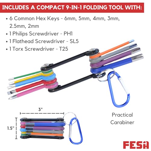 FESA Jumbo Hex Key Allen Wrench Set 29-Piece Torx - style: With Foam Tray