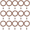 50 Pieces Large Wooden Drapery Curtain Rod Rings with Clips for 2 inch to 2.5 inch Rod Pole, 2.7 inch Inner Diameter, Natural Rosewood (50, 2.7 INCH Inner Dia) - size: 2.7 INCH Inner Dia