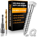 Hex Head Lag Bolts for Wood, Lag Screws 5/16" x 2-1/2",30 PCS - size: 5/16" x 2-1/2"