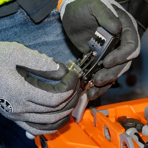 Klein Tools 11069S Automatic Solar Wire Stripper, Precision Stripping for 6 to 12 AWG Solid and 8 to 14 AWG PV Electrical Stranded Wire