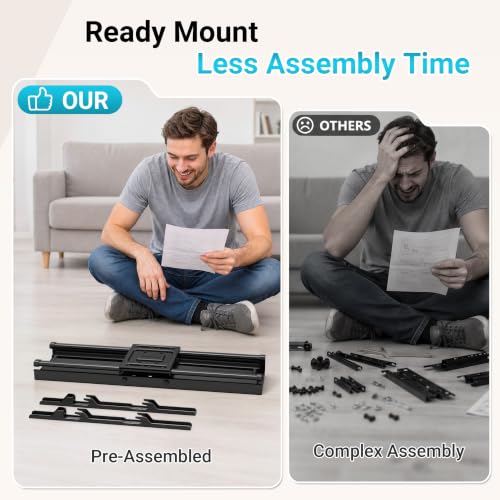 BONTEC Full Motion TV Wall Mount for 37-90 Inch TVs, Heavy Duty Swivel Tilt - size: 37-90 Inch