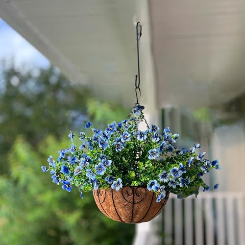 6Pcs S Hooks Hanging 12 inch Heavy Duty Large S Hooks with Safety Buckle, Long S Hook for Hanging Plant, Utility Hooks, Long Heavy Duty Hanging Hooks for Kitchen, Bathroom, Garden, Indoor, Outdoor